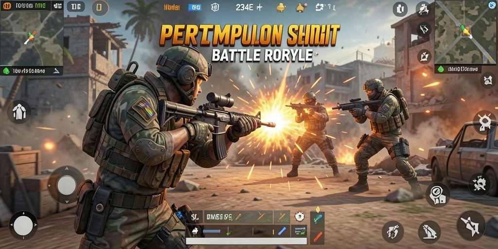 Gameplay seru dari 234E dalam arena Battle Royale.