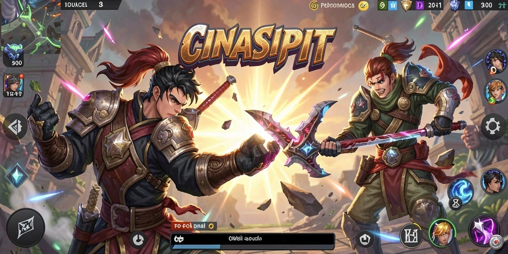 Tampilan seru gameplay CINASIPIT yang menarik dalam pertarungan MOBA.