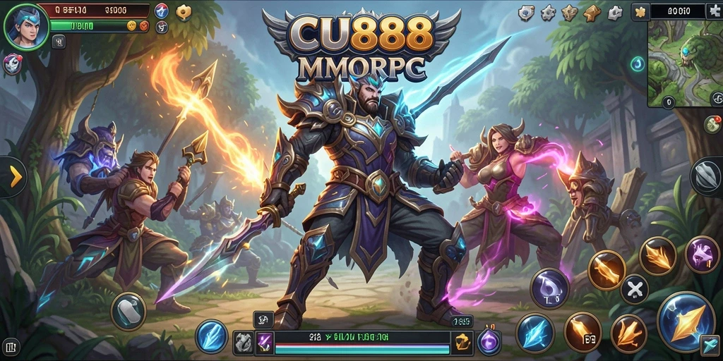 Screenshot menunjukkan aksi gameplay seru di dunia CU888.