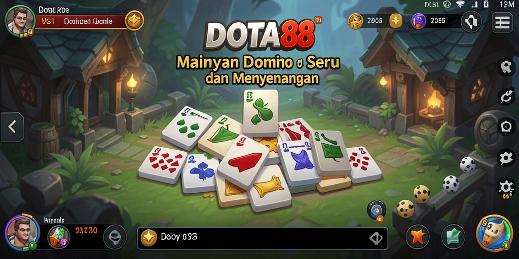 Tampilan menarik dari permainan Domino di DOTA88.