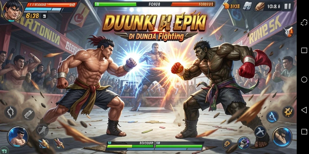 Gameplay FO8 yang menampilkan pertarungan seru dan karakter menarik.