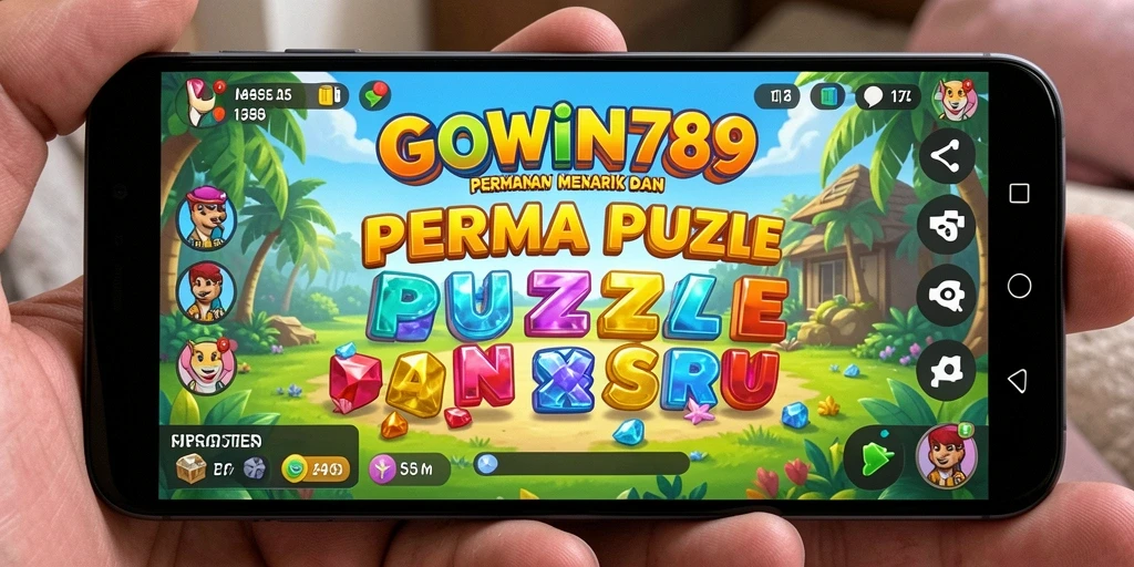 Gameplay GOWIN789 menunjukkan isi level puzzle yang menantang.