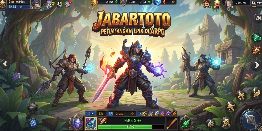 Tampilan gameplay menakjubkan dalam JABARTOTO di dunia ARPG.