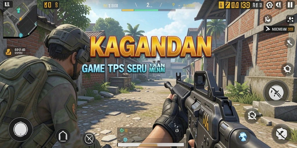 Gameplay seru dalam KAGANDAN yang menampilkan aksi tembak-menembak.