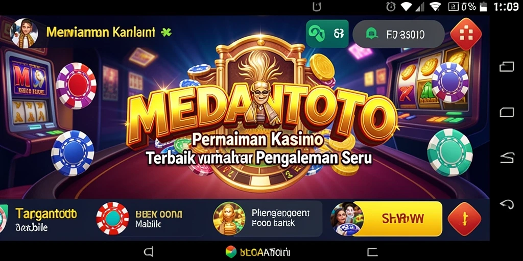 Screenshot gameplay <strong>MEDANTOTO</strong> menampilkan aksi seru permainan Kasino.