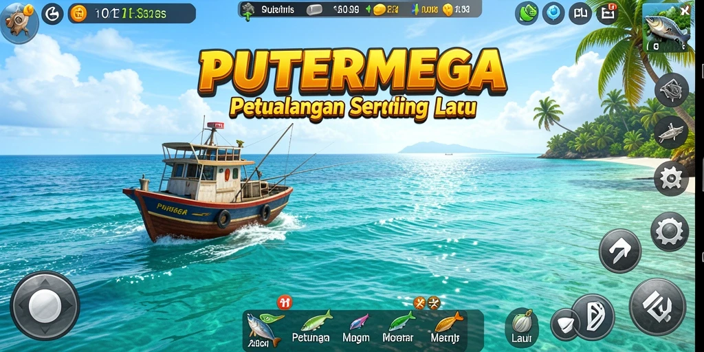 Tangkapan ikan besar di laut saat bermain PUTERMEGA.
