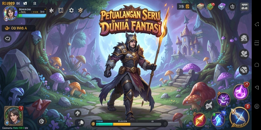 Menampilkan pemain yang sedang berpetualang di dunia fantastis RI889.