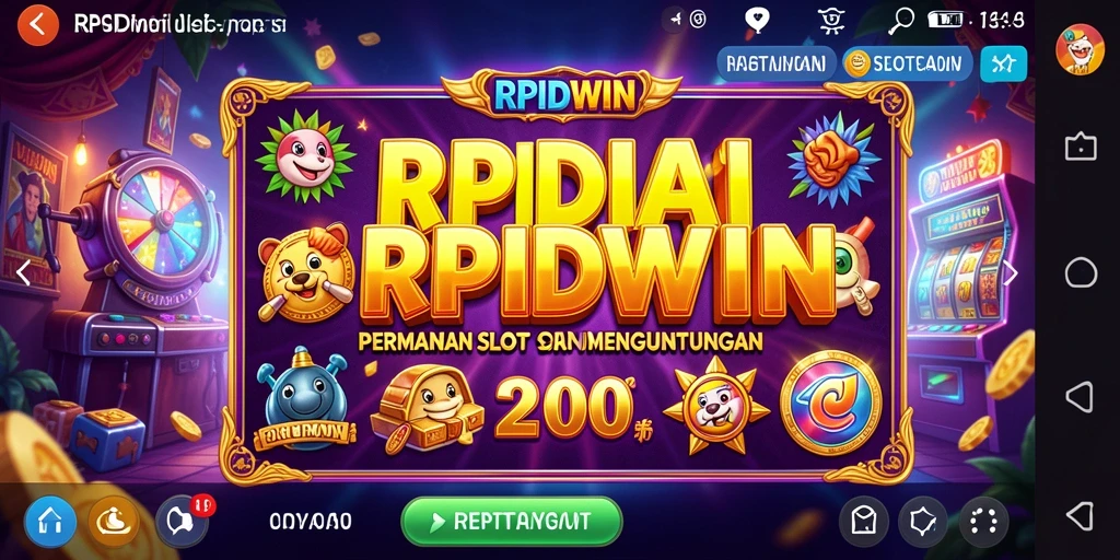 Screenshot gameplay RPIDWIN menampilkan mesin Slot yang menarik dan menguntungkan.