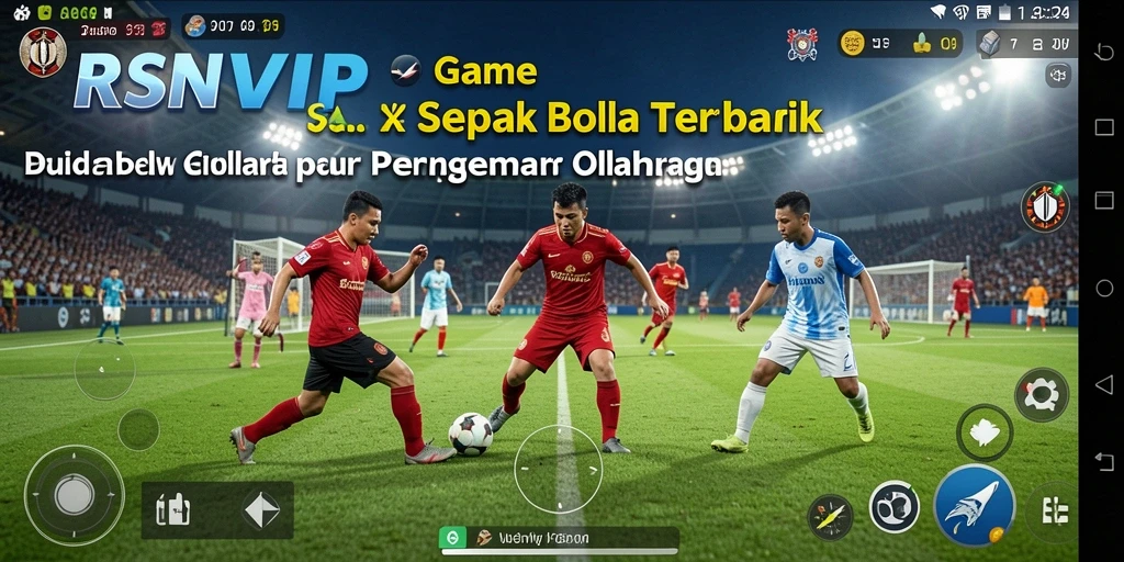 Tampilan gameplay RSNVIP yang mendebarkan dan penuh aksi dalam dunia sepak bola.