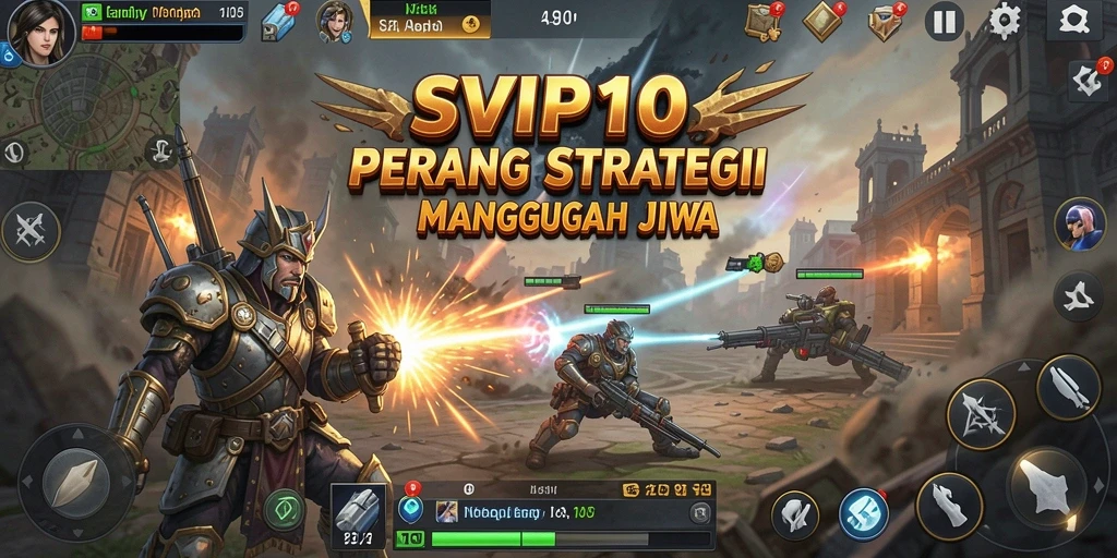 Tangkapan layar menampilkan pertempuran strategis mendebarkan dalam SVIP10.