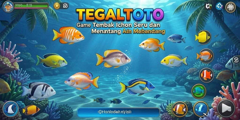 Screenshot TEGALTOTO menampilkan gameplay seru Tembak Ikan.