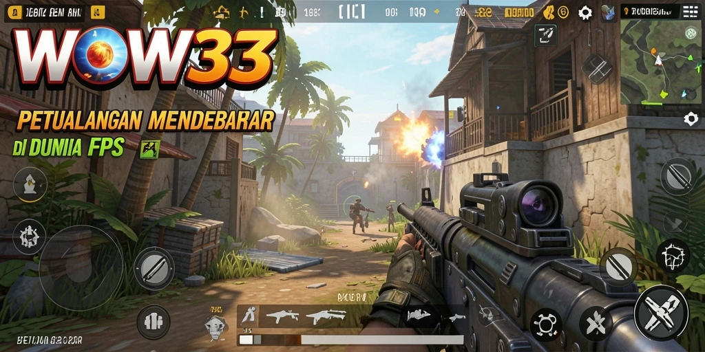 Tampilan gameplay WOW33 yang intens dan menegangkan di arena pertempuran.